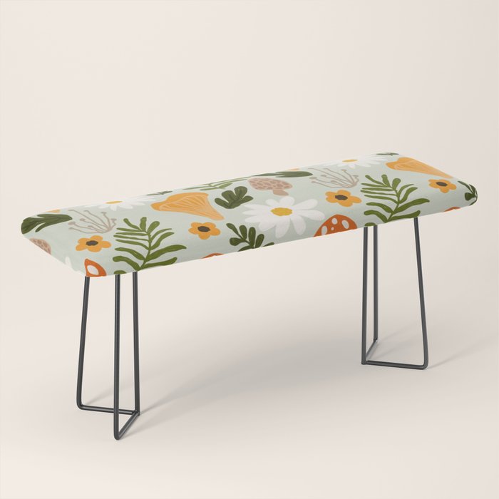 Woodland Mushroom Pattern Bench Gallery Image 1