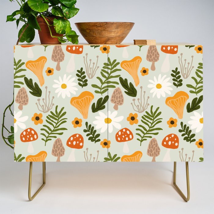 Woodland Mushroom Pattern Credenza Gallery Image 1
