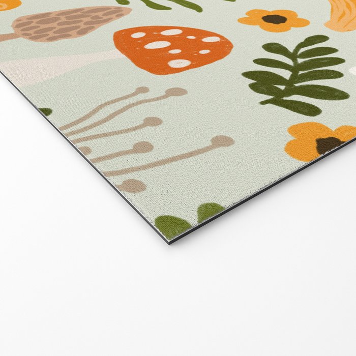 Woodland Mushroom Pattern Welcome Mat Gallery Image 2
