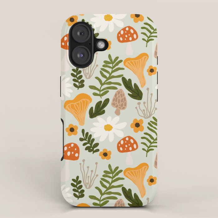 Woodland Mushroom Pattern iPhone Case Gallery Image 1