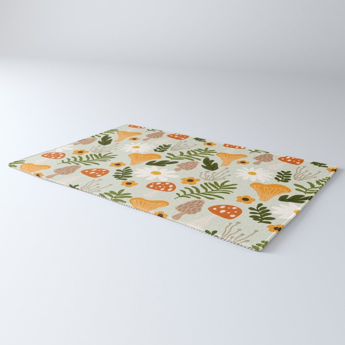 Woodland Mushroom Pattern Rug Gallery Image 3