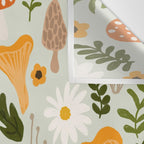 Woodland Mushroom Pattern Wall Tapestry Gallery Image 3