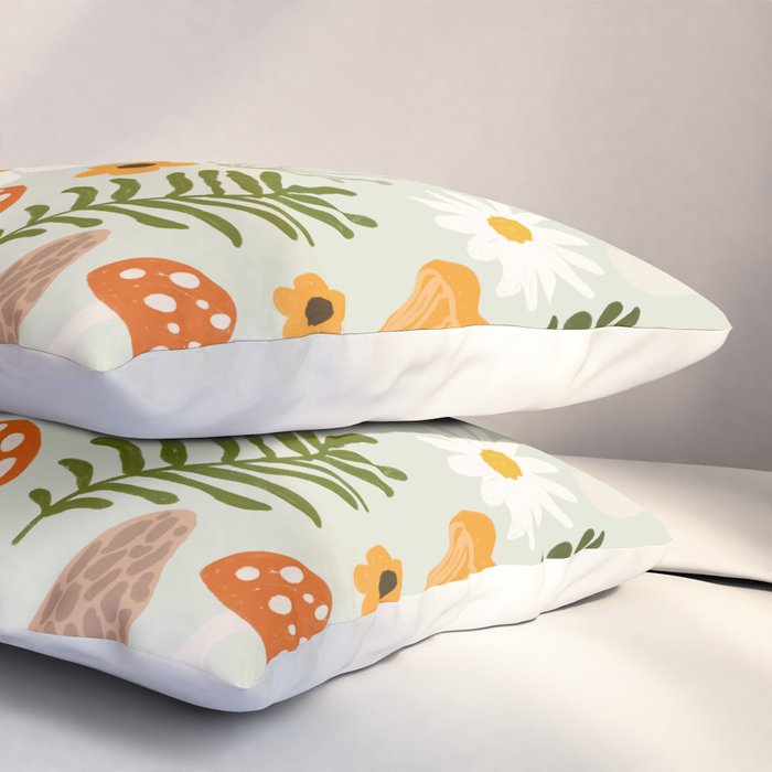 Woodland Mushroom Pattern Pillow Sham Gallery Image 3