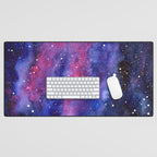 Nebula Galaxy Watercolor Space Sky Desk Mat Gallery Image 1