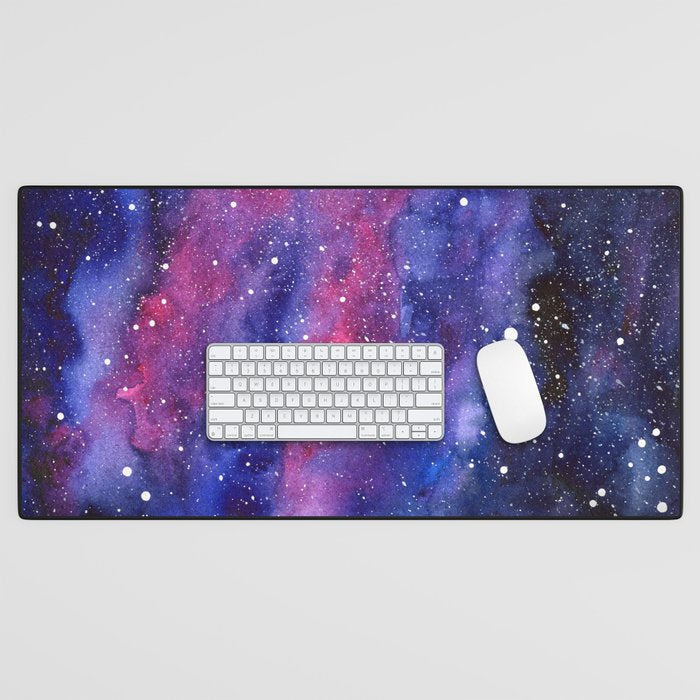 Nebula Galaxy Watercolor Space Sky Desk Mat Gallery Image 1