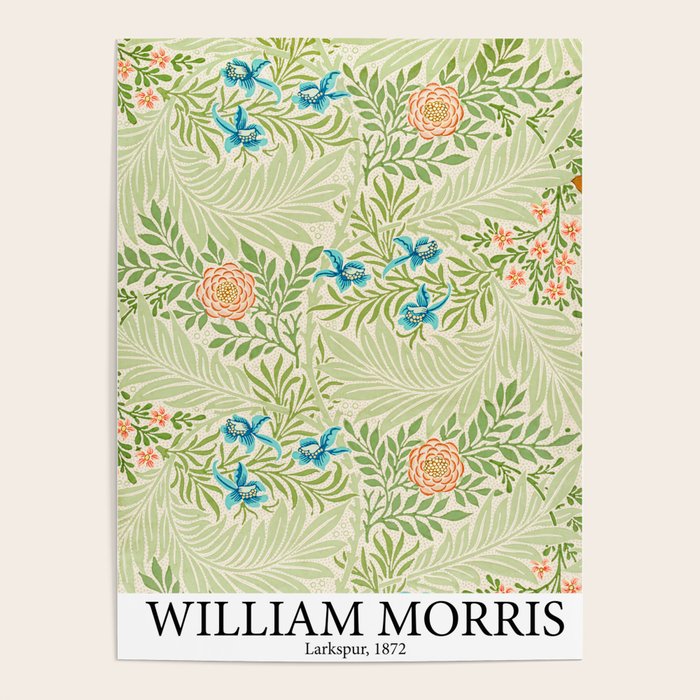 Larkspur by William Morris Poster Gallery Image 1