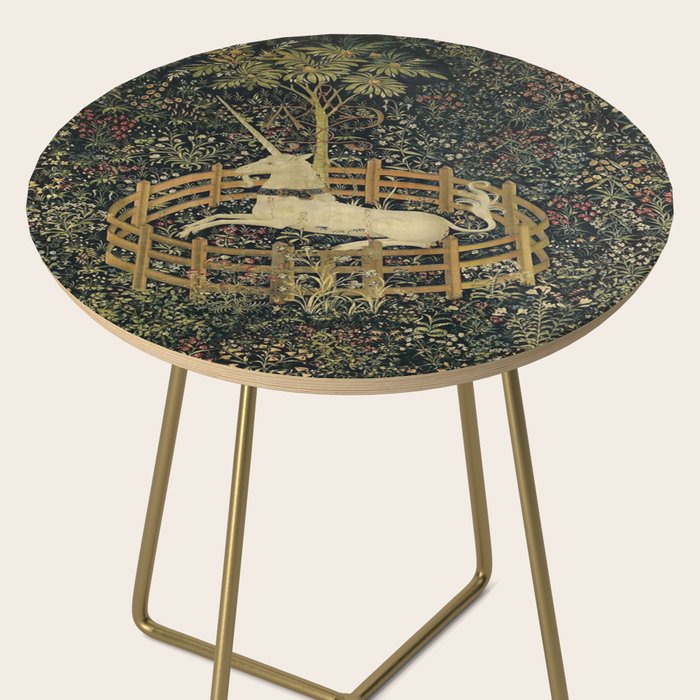 The Unicorn Rests in a Garden (from the Unicorn Tapestries) Side Table Gallery Image 2