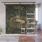 The Unicorn Rests in a Garden (from the Unicorn Tapestries) Wall Mural Gallery Image 1