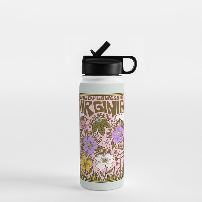 Virginia Wildflowers Water Bottle Gallery Image 1