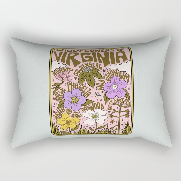 Virginia Wildflowers Rectangular Pillow Gallery Image 1