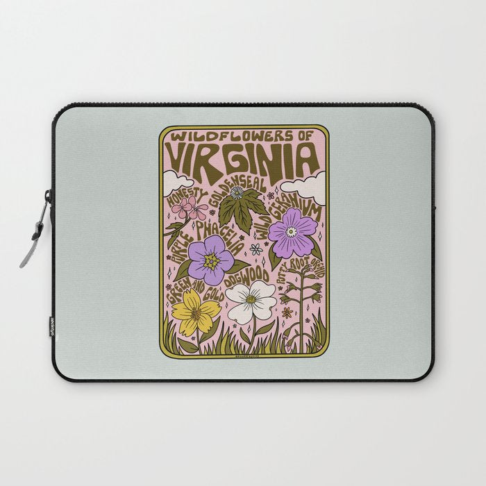 Virginia Wildflowers Laptop Sleeve Gallery Image 1
