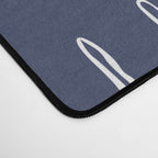 Boho Prints, Raindrops, Indigo Blue, Minimalism, Abstract Art Desk Mat Gallery Image 4