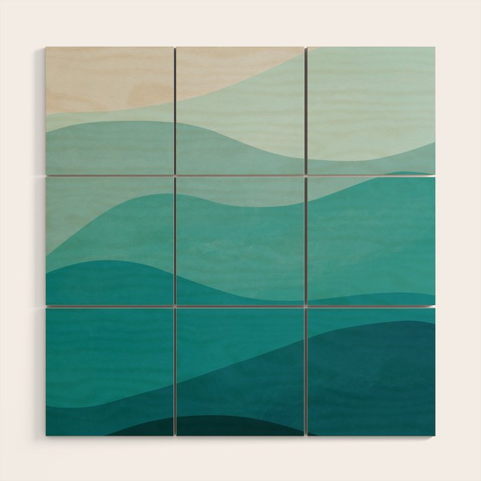 Ocean Waves Wood Wall Art Gallery Image 1