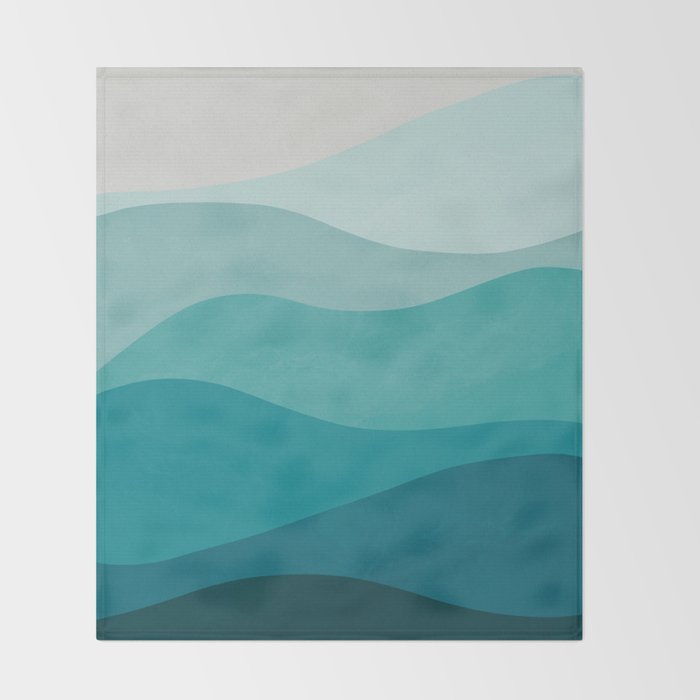 Ocean Waves Throw Blanket Gallery Image 2