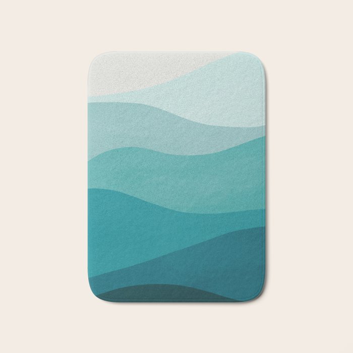 Ocean Waves Bath Mat Gallery Image 1