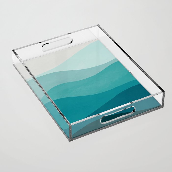 Ocean Waves Acrylic Tray Gallery Image 1