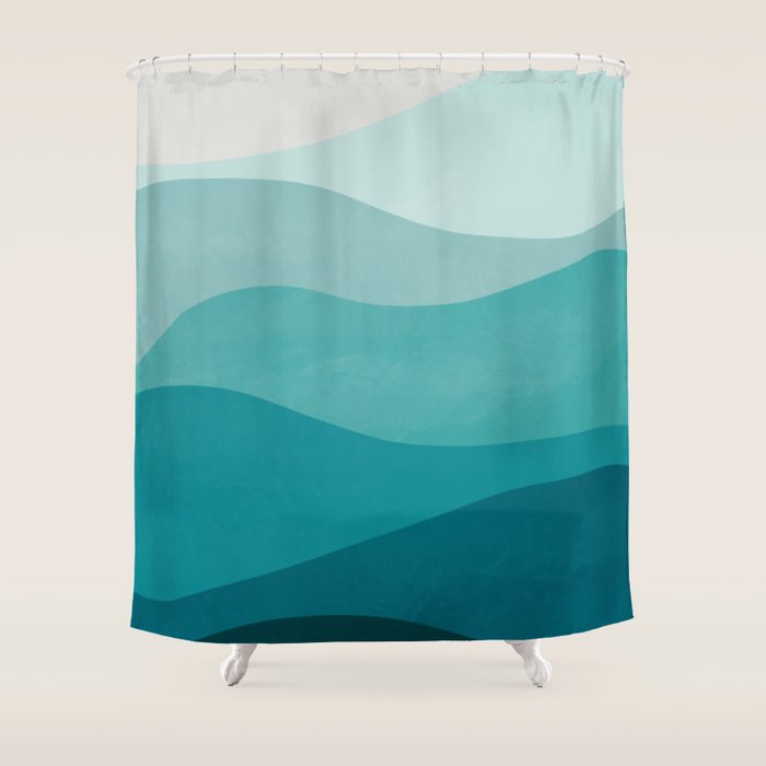 Ocean Waves Shower Curtain Gallery Image 1