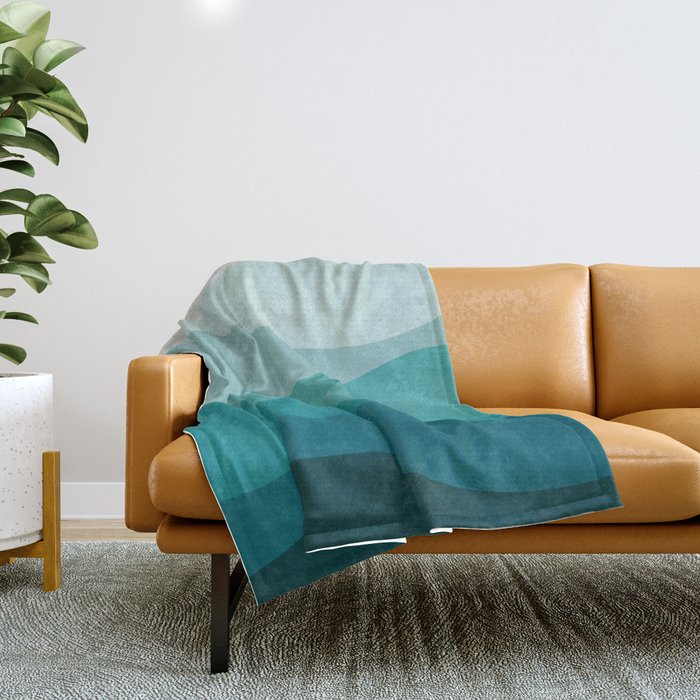 Ocean Waves Throw Blanket Gallery Image 1