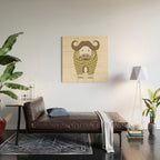 Whimsical Cape Buffalo Wood Wall Art Gallery Image 2