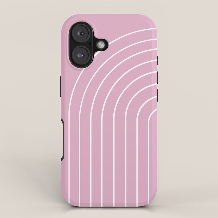 Minimal Arch XXVII Blush Pink Modern Geometric Lines iPhone Case Gallery Image 1
