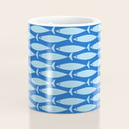 Coastal Fish Geometric Ocean Pattern in Blue Coffee Mug Gallery Image 4