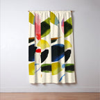Minimal Abstract Colorful Plant Window Curtain Gallery Image 3