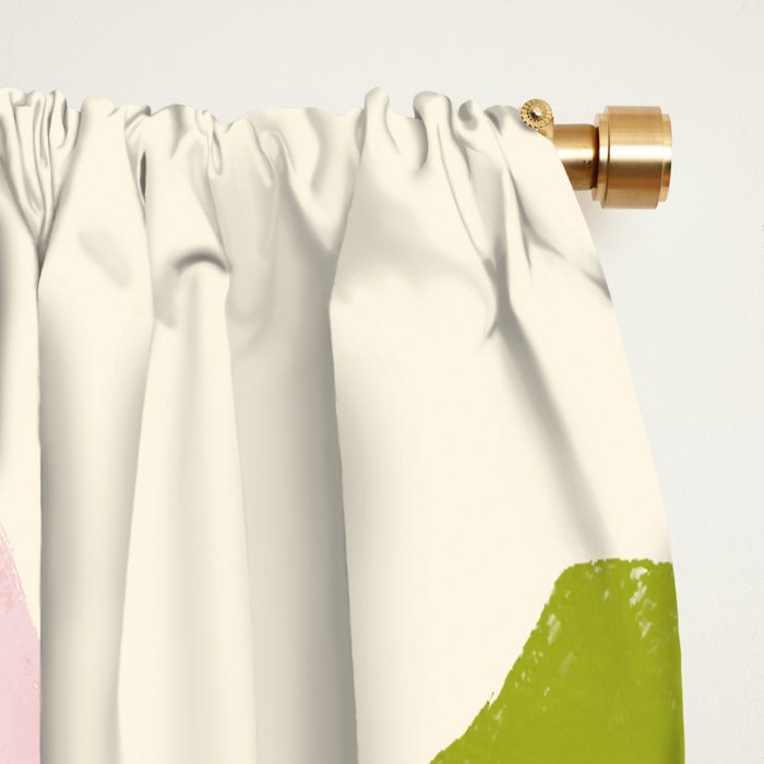 Minimal Abstract Colorful Plant Window Curtain Gallery Image 2