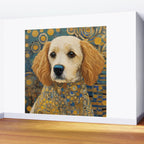 Gustav Klimt Style Dog with Geometric Patterns Wall Mural Gallery Image 2