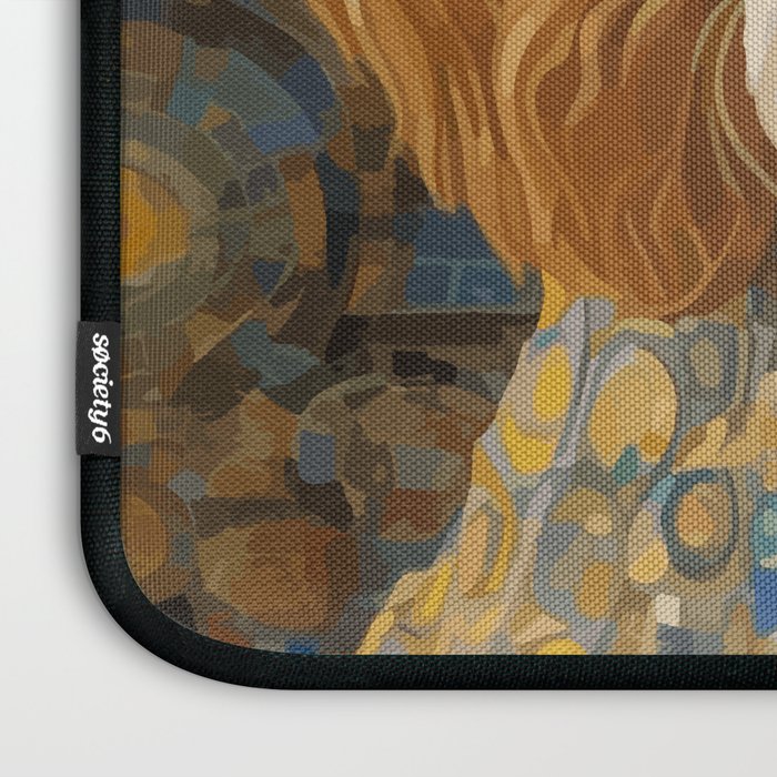 Gustav Klimt Style Dog with Geometric Patterns Laptop Sleeve Gallery Image 3