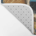 Gustav Klimt Style Dog with Geometric Patterns Bath Mat Gallery Image 2