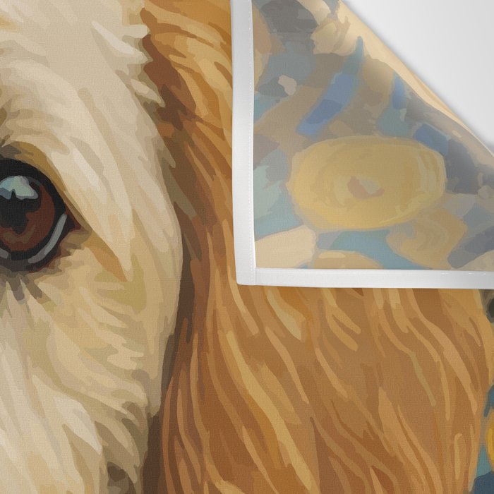 Gustav Klimt Style Dog with Geometric Patterns Wall Tapestry Gallery Image 3