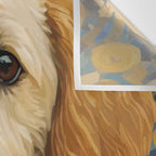 Gustav Klimt Style Dog with Geometric Patterns Wall Tapestry Gallery Image 3