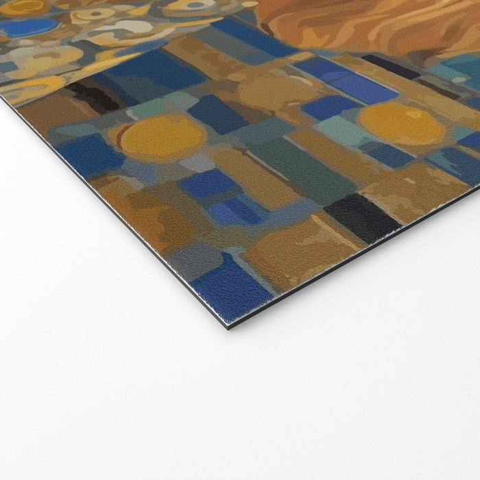 Gustav Klimt Style Dog with Geometric Patterns Welcome Mat Gallery Image 2