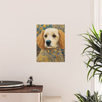 Gustav Klimt Style Dog with Geometric Patterns Poster Gallery Image 2