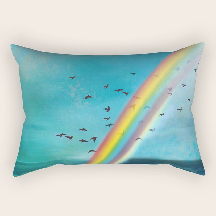 Rainbow Rectangular Pillow Gallery Image 1