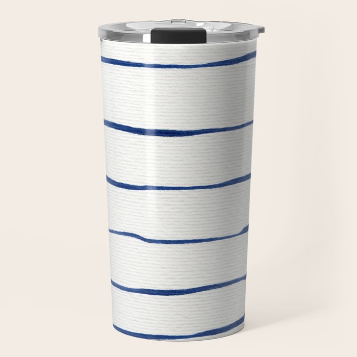 Blue Stripes Travel Mug Gallery Image 1