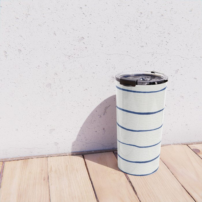 Blue Stripes Travel Mug Gallery Image 4
