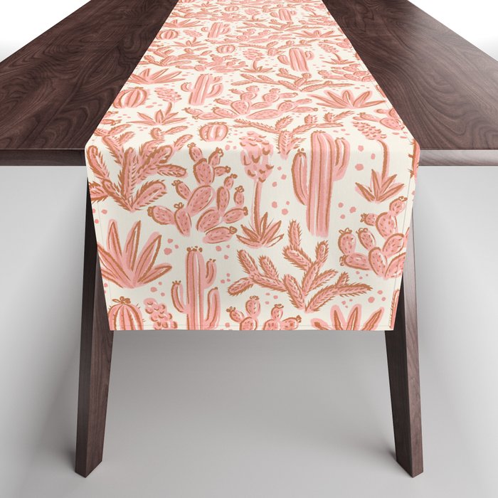 Cactus Desert - pink and copper Table Runner Gallery Image 1