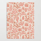 Cactus Desert - pink and copper Poster Gallery Image 4