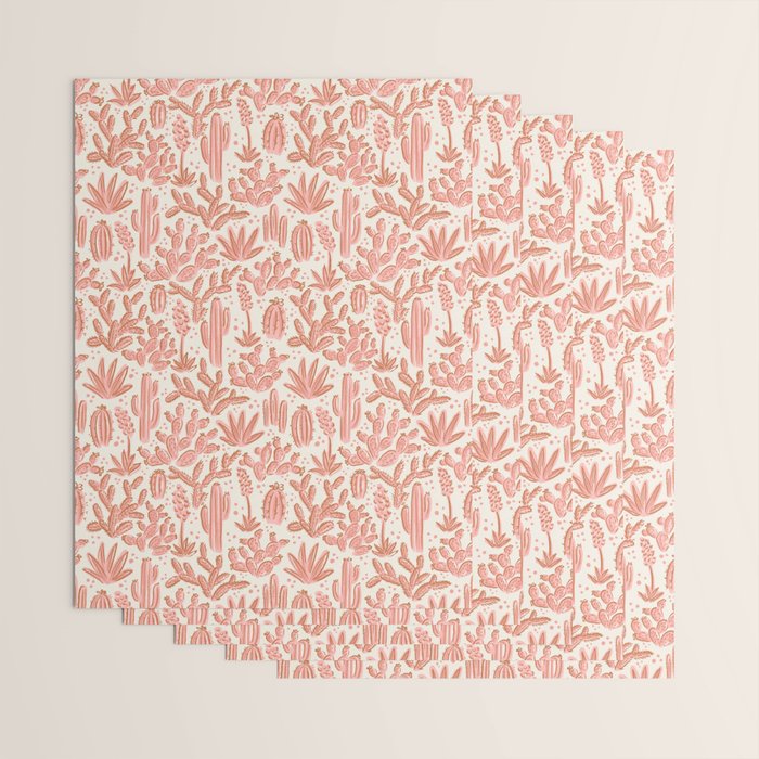 Cactus Desert - pink and copper Wrapping Paper Gallery Image 3