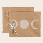 Moon Shapes Minimalism - Desert Sand Placemat Gallery Image 1
