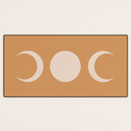 Moon Shapes Minimalism - Desert Sand Desk Mat Gallery Image 3