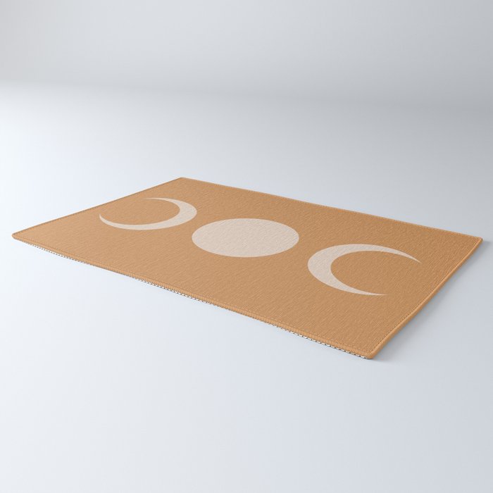 Moon Shapes Minimalism - Desert Sand Rug Gallery Image 3