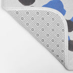 Baby Blue Inkblot Pattern Bath Mat Gallery Image 2