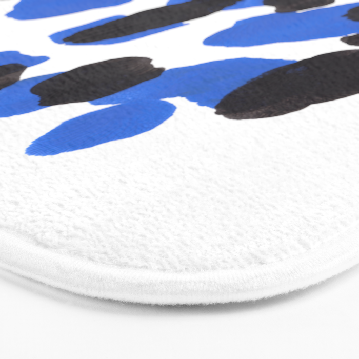 Baby Blue Inkblot Pattern Bath Mat Gallery Image 3