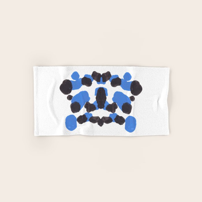 Baby Blue Inkblot Pattern Bath Towel Gallery Image 1