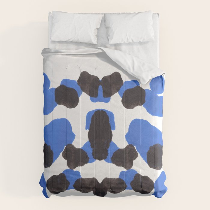 Baby Blue Inkblot Pattern Comforter Gallery Image 6