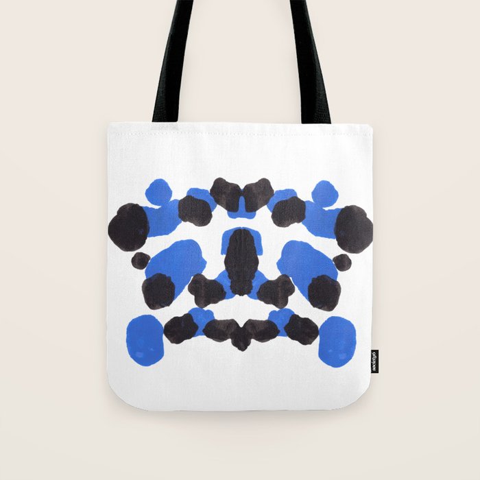Baby Blue Inkblot Pattern Tote Bag Gallery Image 1
