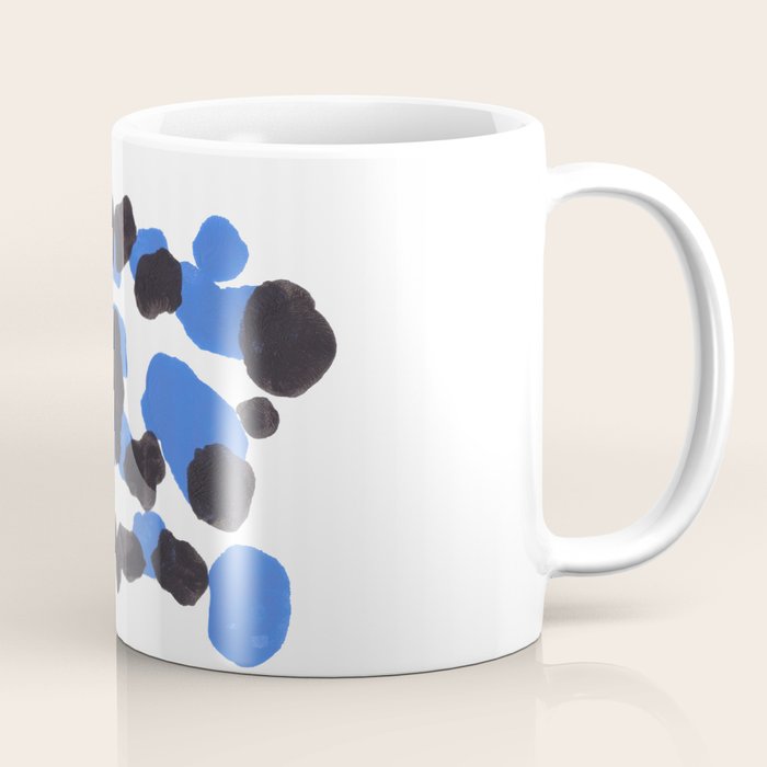 Baby Blue Inkblot Pattern Coffee Mug Gallery Image 1