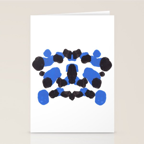 Baby Blue Inkblot Pattern Stationery Card Gallery Image 2